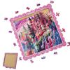 Colored Castle Wooden Puzzle, Fairy Tale Castle Suitable for Girls and Boys' Birthday Gifts