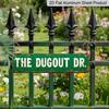 15.7×3.94inch Vintage Green "THE DUGOUT " Metal Sign, Aluminum Sign / Decorative Sign, Themed Wall Art for Sports Bar, for Man Cave Decor, Classic