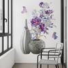 Винтажные 3D-видения ваза для цветов, наклейки на стену, домашний декор, японские съемные наклейки на стены для гостиной, спальни, крыльца, фон