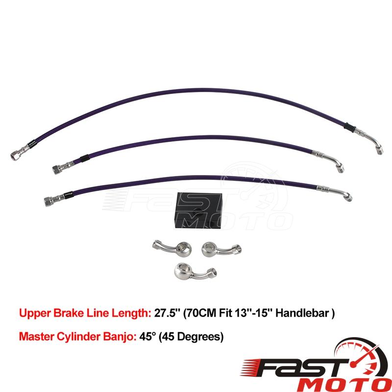 Motorcycle Brake Line Kit ABS Master Cylinder Braided Line Accessories For Harley Dyna Fat Bob FXDF 12-17 Low Rider FXDL 2014-17