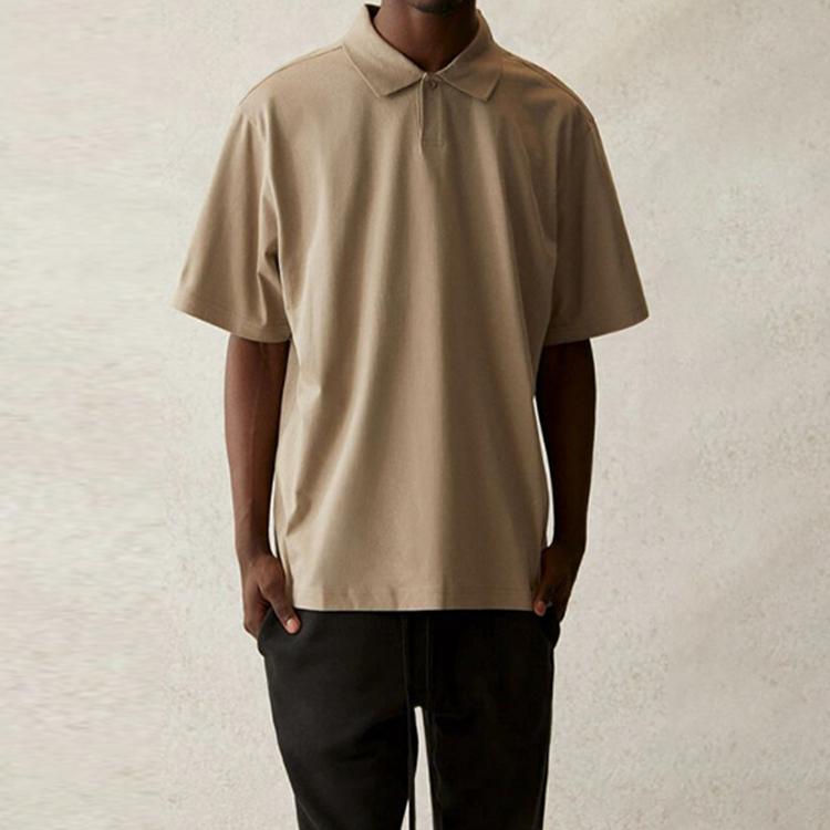 Fear of God Essentials Поло с коротким рукавом Унисекс Топы Мох FOG-SS21-583