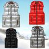 Новая мужская куртка без рукавов с подкладкой, мужская блестящая куртка с капюшоном, тонкий повседневный зимний жилет для мужчин, короткий жилет, жилет, большой размер 5XL