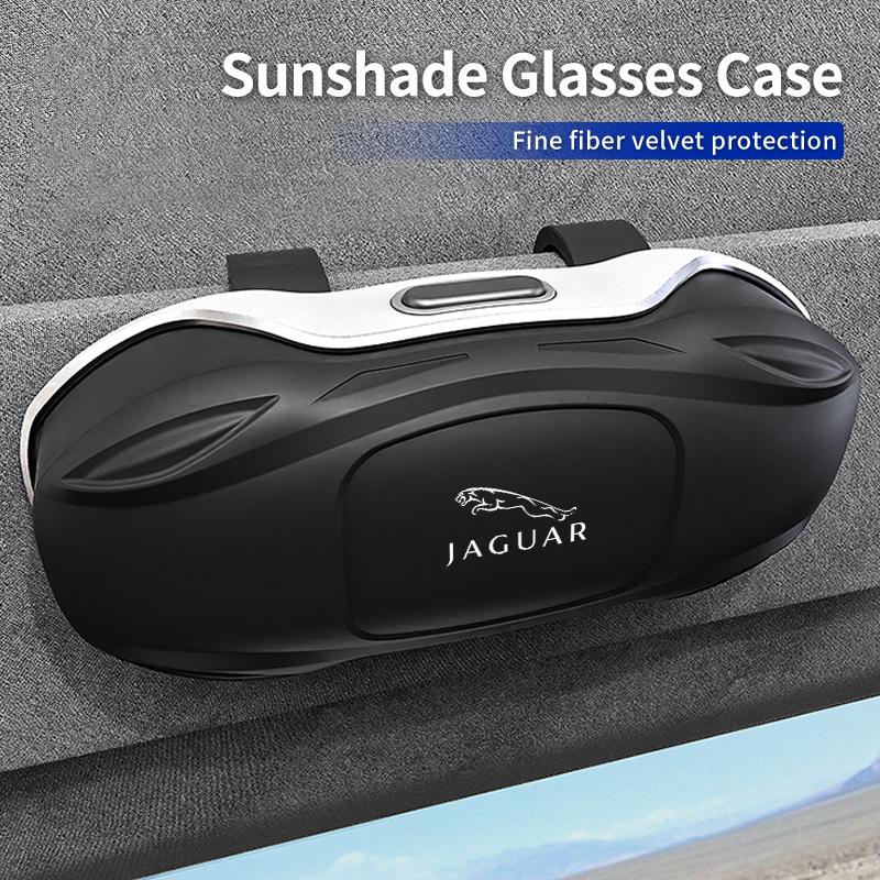 Car Sun Visor Sunglasses Storage Box Glasses Case Clip Accessories For Jaguar XF XJ XE S-Type F-Type X-Type F-Pace I-Pace E-Pace SS17