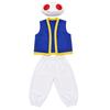 Super Mario Costume Halloween Mushroom Man Short Sleeve Suit Chinobio Cosplay Costume