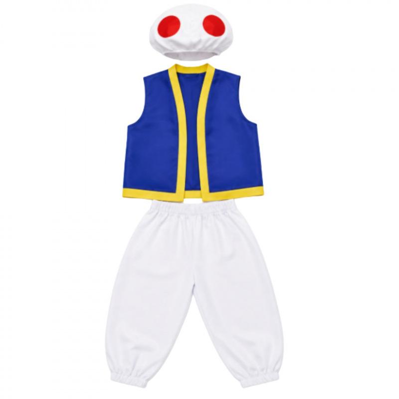 Super Mario Costume Halloween Mushroom Man Short Sleeve Suit Chinobio Cosplay Costume