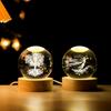 3D Carved Rose Crystal Ball Night Light - Creative Birthday Gift & Desktop Ornament