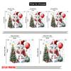 2pcs,2D Plane Printing Popular Curtains Cute Snowman Christmas Tree (5) Polyester Fabric (without Rod) Outdoor Decorations