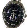 Used 8B54-0BF0 Brights Chronograph Solar Radio Men's Watch Genuine / C752