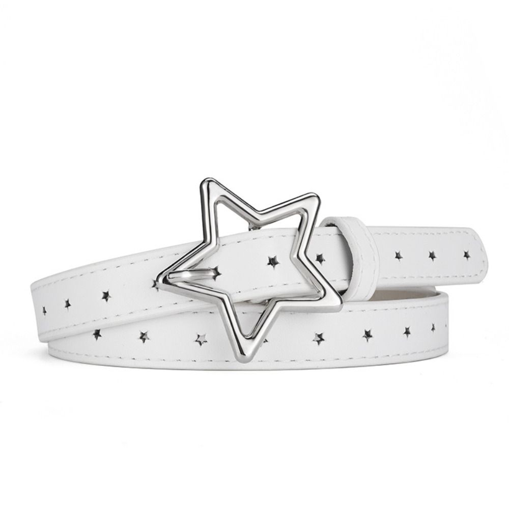 Adjustable Five-point Star Waistband Heart Women Waist Belt Elegant Star Belt  Men