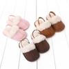 Winter and Autumn Baby Girl Boy Cotton Mop TPR Sole Anti Slip Solid Three Colors Warm Newborn Toddler Shoes First Walkers BC2345