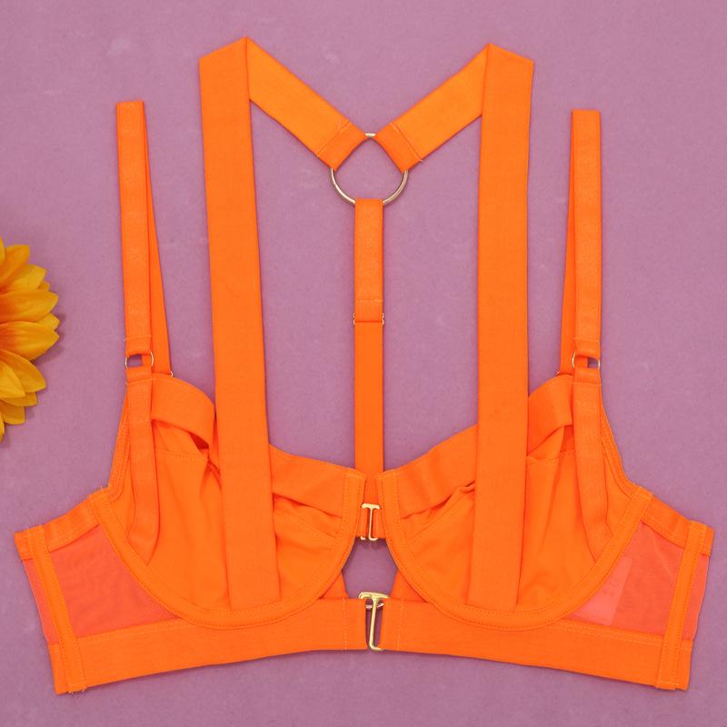 Руса Европейская и Американская Летняя Мода Ажурный Бандажный Крест Комплект Нижнего Белья для Формирования Тела CT0930