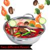 Толстая нержавеющая сталь Hot Pot Два вкуса Разделение Индукционная плита Пригодна для использования 29 см
