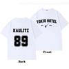 Tokio Hotel Cotton T-shirt Rock Band Kaulitz Back Print Germany Summer Short Sleeve Black Tee Women Plain Clothes