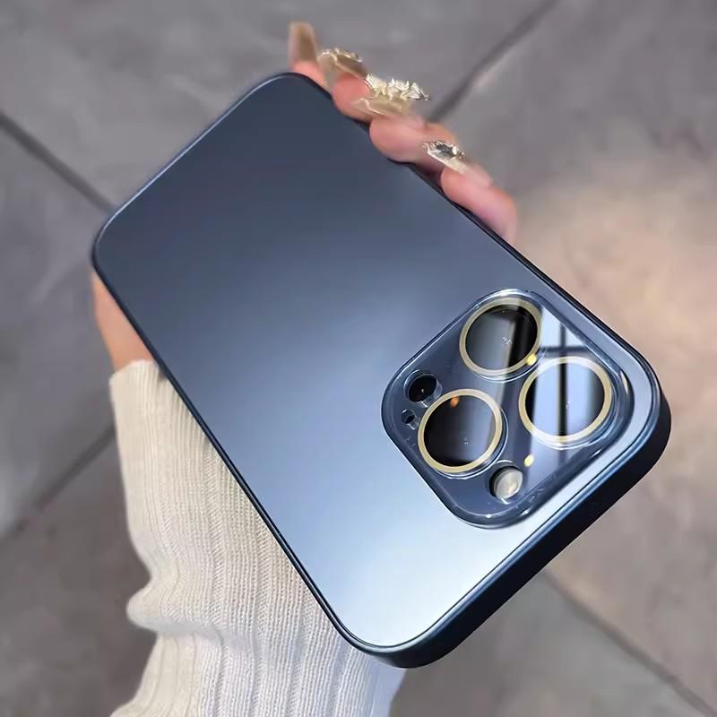 Apple 16promax Leakage Mark Magnetic Suction Phone Case Apple 15 Original 14 Lens Film Soft Edge Cover