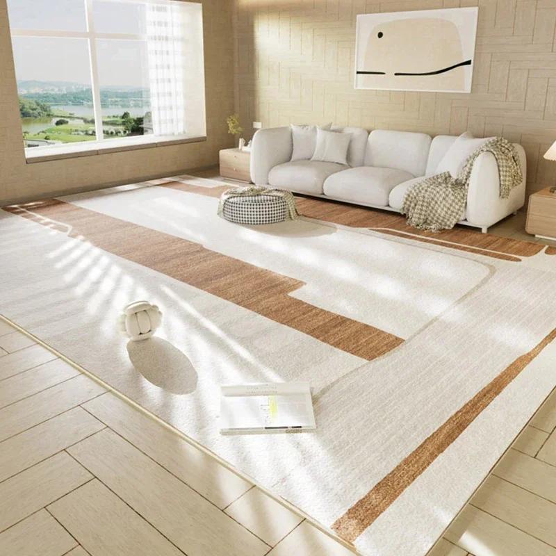 Japanese Simple Carpets for Living Room Home Washable non-slip Mat Cream Style Bedroom Decor Luxury Rug Fluffy Soft Plush Carpet