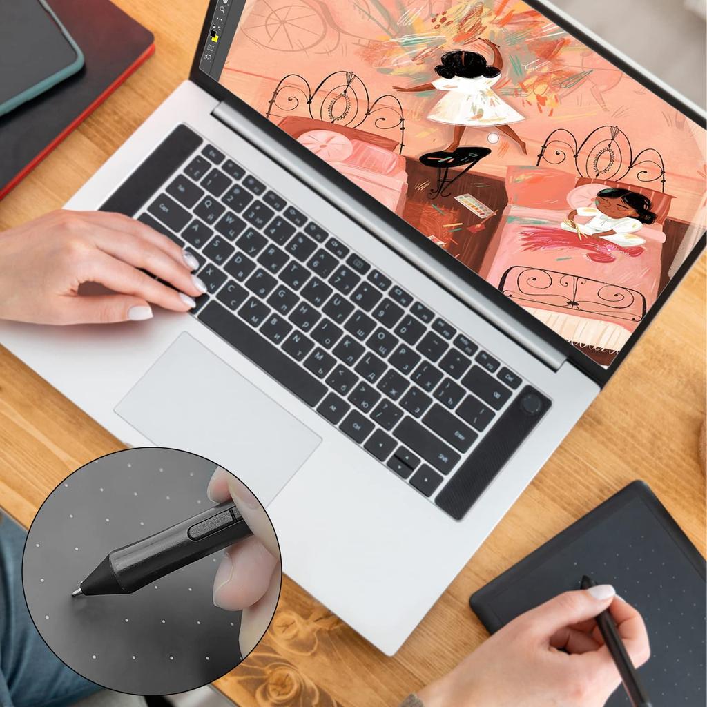 Two-Pack of Wear-Resistant Titanium Alloy Standard Pencil Tips for WACOM and Intuos Series Pens. Replacement Refill Tips Compatible with WACOM