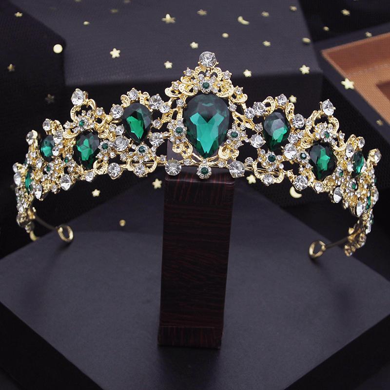 Baroque Crystal Wedding Crown Royal Queen Bridal Tiaras Hair Jewelry Brides Diadem for Women Prom Crown Headbands