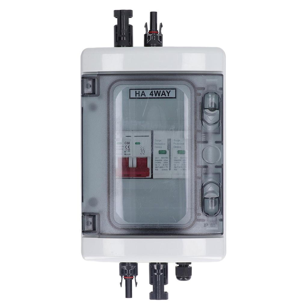 PV Combiner Box IP65 Водонепроницаемый солнечный фотоэлектрический Combiner Box с DC500V 32A автоматическим выключателем