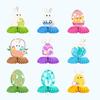Набор из 9 шт. Easter Honeycomb Decor Set Кролик и Яйцо Тематические Центральные Украшения для Стола Вечеринки Домашний Декор Праздничные 3D Сотовые Шары