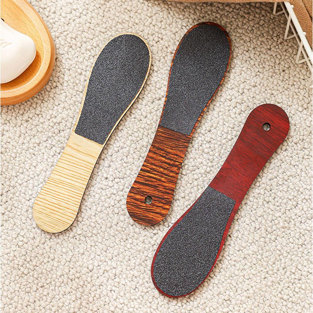 10Pcs Double Sided Wood Foot File with Hanging Hole Waterproof Dead Skin Pedicure Tool Easy To Clean Wet and Dry Use