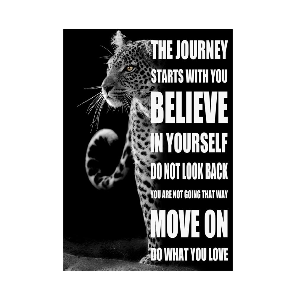 Мотивационный Черный Волк Лев Леопард Холст Картины Плакаты и Принты Вдохновляющие Цитаты Жизни Настенные Художественные Фотографии Гостиная Украшения Дома