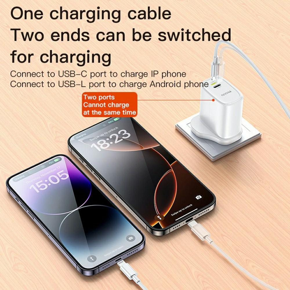 TOOCKI TCT67-34B1 67W Fast Charger Digital Display USB-A USB-C Port Power Supply with Retractable
