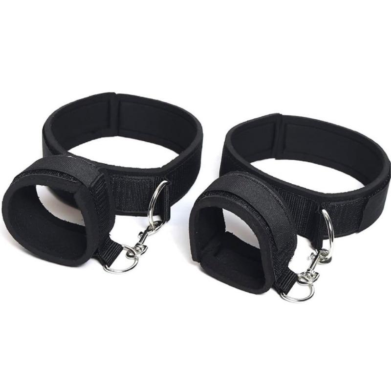 SM Hand and Leg Straps Adult Sex Toys Black Hand and Leg Cuffs Sm Handcuffs Ankle Cuffs Alternative Toys Sex Toy for Couples
