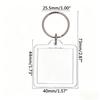 510Pcs Clear Acrylic Photo Frame Keychain Blank Insert Keyring Double-Sided Diy Craft Supply For Couple Family Gift Home Decor