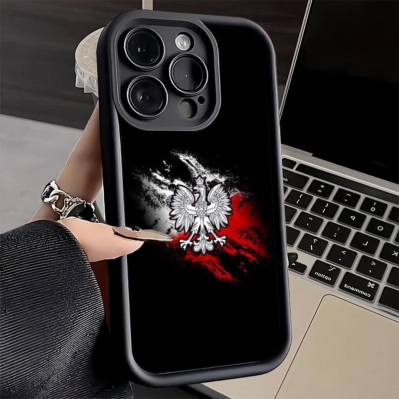 Чехол для телефона iPhone 17 Air 16E 15 16 Pro Max Флаг Польши Белый Красный Чехол 14 Plus 13 12 Mini Мягкий Силиконовый Fundas
