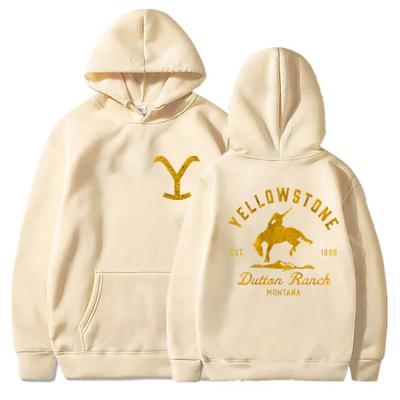 Классические модные худи с принтом Yellowstone Dutton Ranch для мужчин и женщин, толстовки-джерси с капюшоном