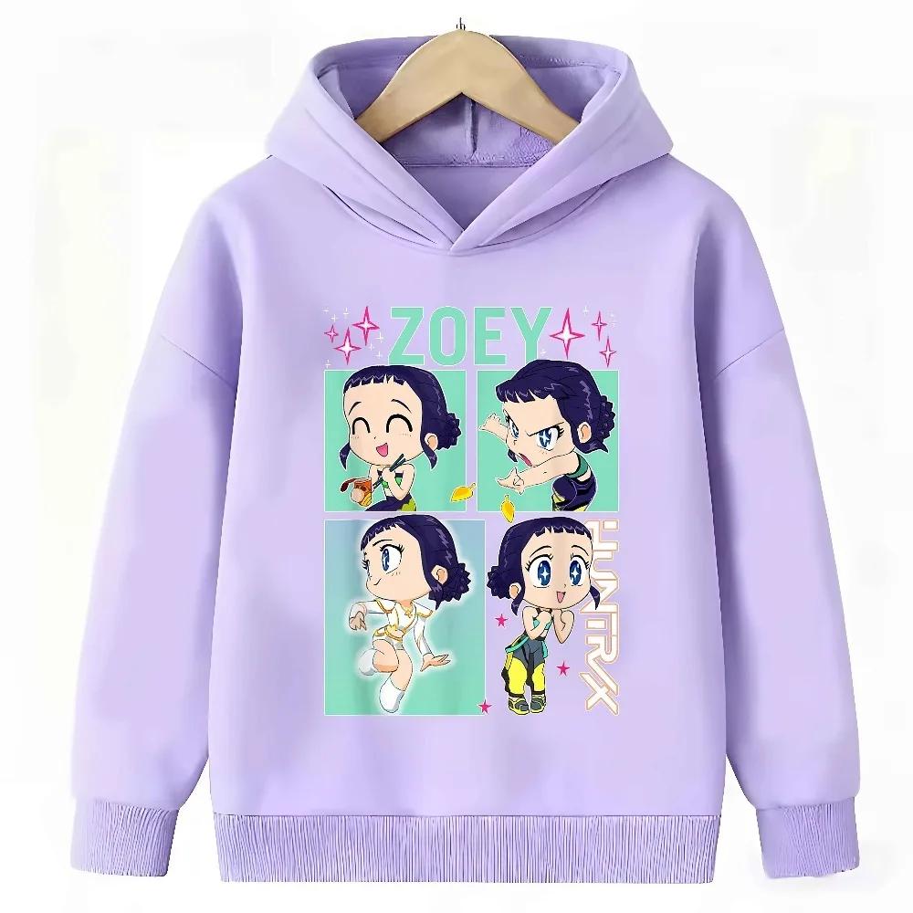 Худи Hunter Rumi KPop Demon Derpy Мультяшный Модный Повседневный Топ с Принтом Худи для Мальчиков и Девочек