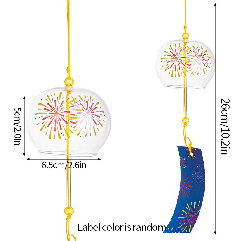 Japanese Wind Chime Sakura Glass Wind Chime Kawaii Room Decor Cherry Blossom Wind Bell Home Door Bell Wall Hanging Outdoor Decor