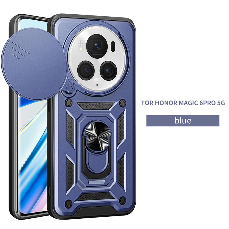 Чехол для Honor Magic6 Pro, защитный противоударный защитный чехол для телефона Honor Magic 6 Pro 6Pro, автомобильный держатель, кольцо, задняя крышка