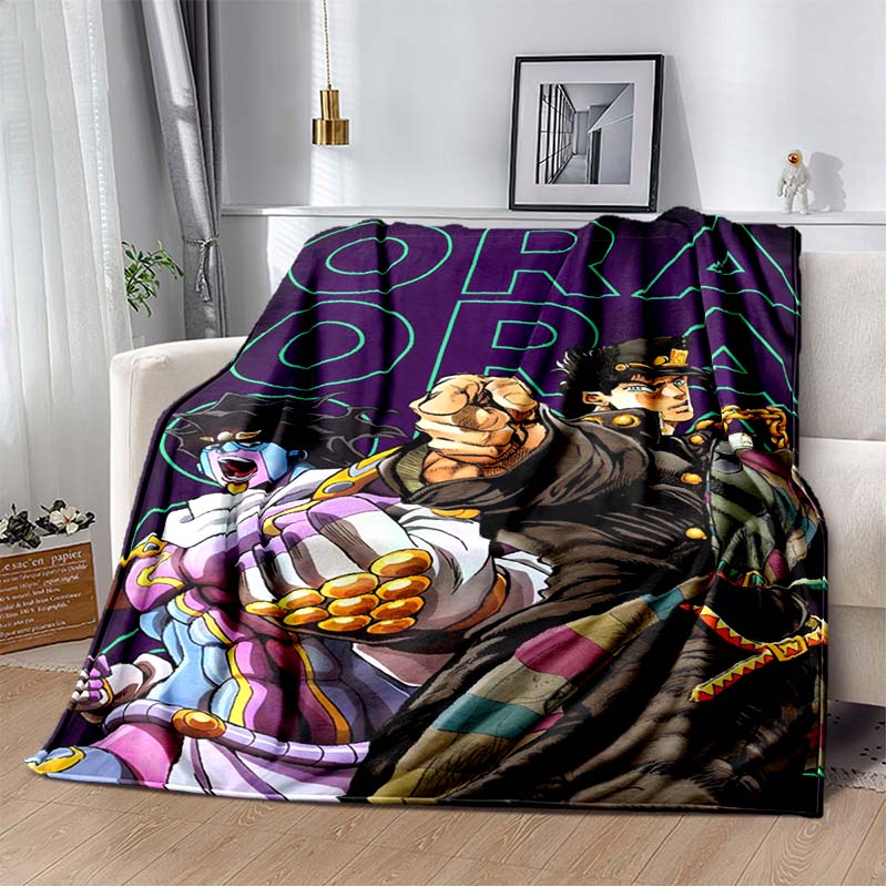 3D Мультяшное Аниме J-JoJo's Bizarre Adventure Печатное Одеяло Домашнее Покрытие для Дивана Кровати Гостиная Спальня Декор Теплое Мягкое Одеяло