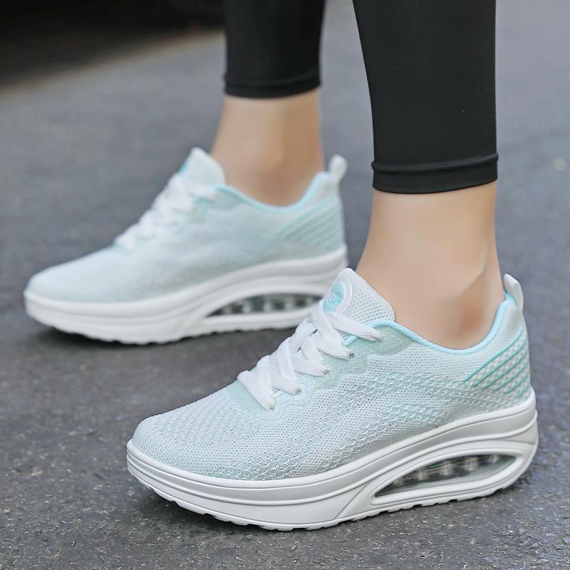 TUINANLE Женские кроссовки на толстой подошве, спортивная обувь, повседневная обувь на сетчатой платформе