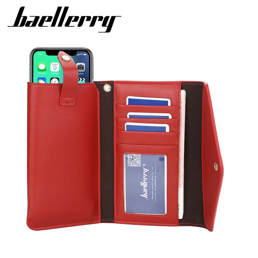 Baellerry Модные женские кошельки с держателем для карт, сумки для телефона на молнии, длинный стильный кошелек для монет, кошелек из искусственной кожи