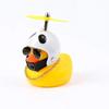 New Car Cute Wind-breaking Duck Interior Broken Wind Small Yellow Duck with Helmet  Airscrew Cycling Decoration Ornament Decor