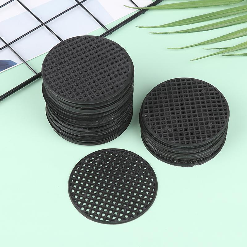 50 шт., нижний сетчатый коврик, многофункциональный цветочный горшок, сетчатая подкладка, отверстие для дна тазика для бонсай, воздухопроницаемая прокладка, садовые принадлежности