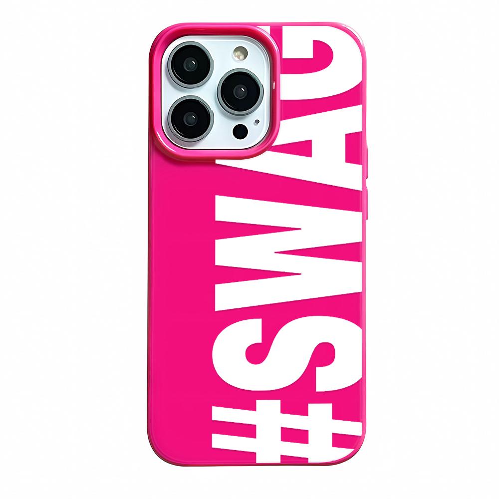 Креативный чехол для телефона с буквами SWAG для iPhone 17 16 15 14 13 12 11 Air Pro Max X XS XR XSMax 7 8 Plus PC Cover Funda Capa Coque
