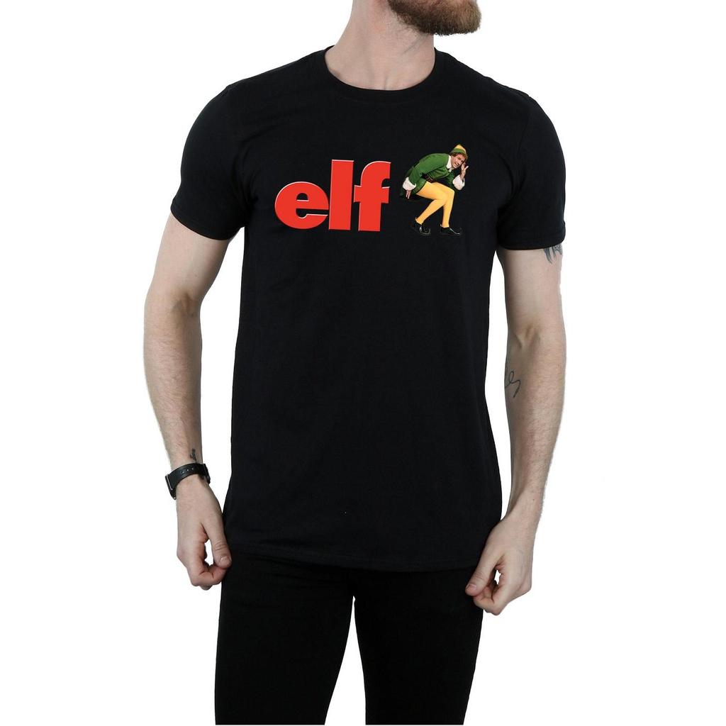 Elf Mens Crouching Logo T-Shirt