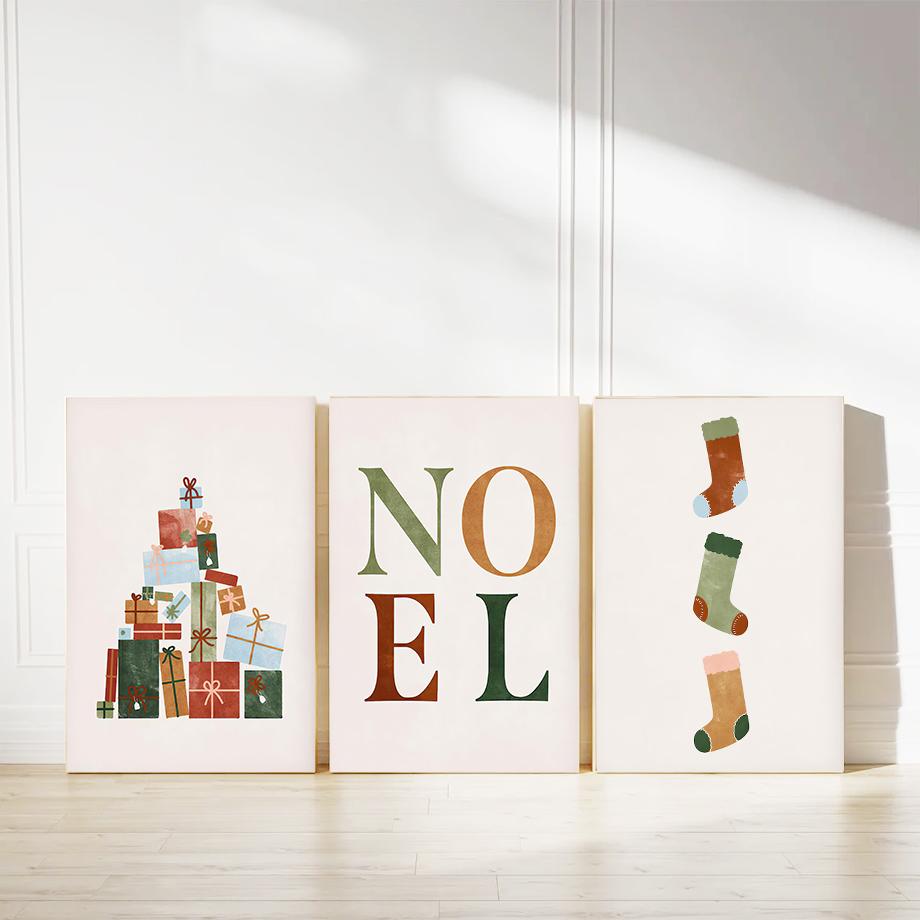 Christmas Gift Happy Nutcracker Decoration Mural Wall Art Prints Decorative Painting Pictures Nordic Posters RedRoom Home Decor