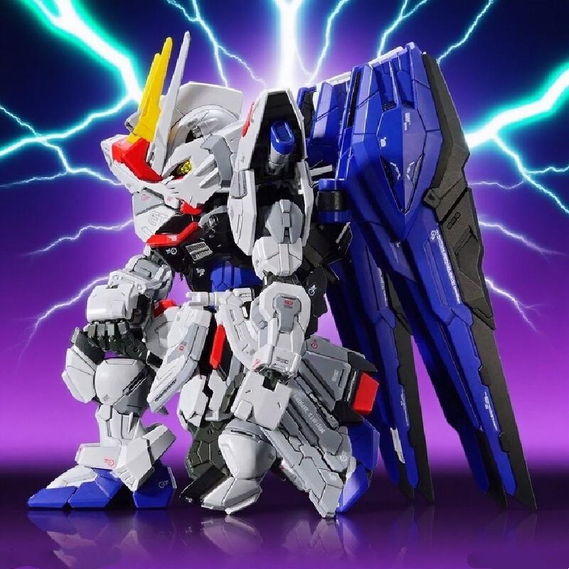 В наличии MGSD ZGMF-X10A Q-Version Сборная модель Фигурка-экшен Изысканные настольные украшения Детские развивающие игрушки Коллекционирование