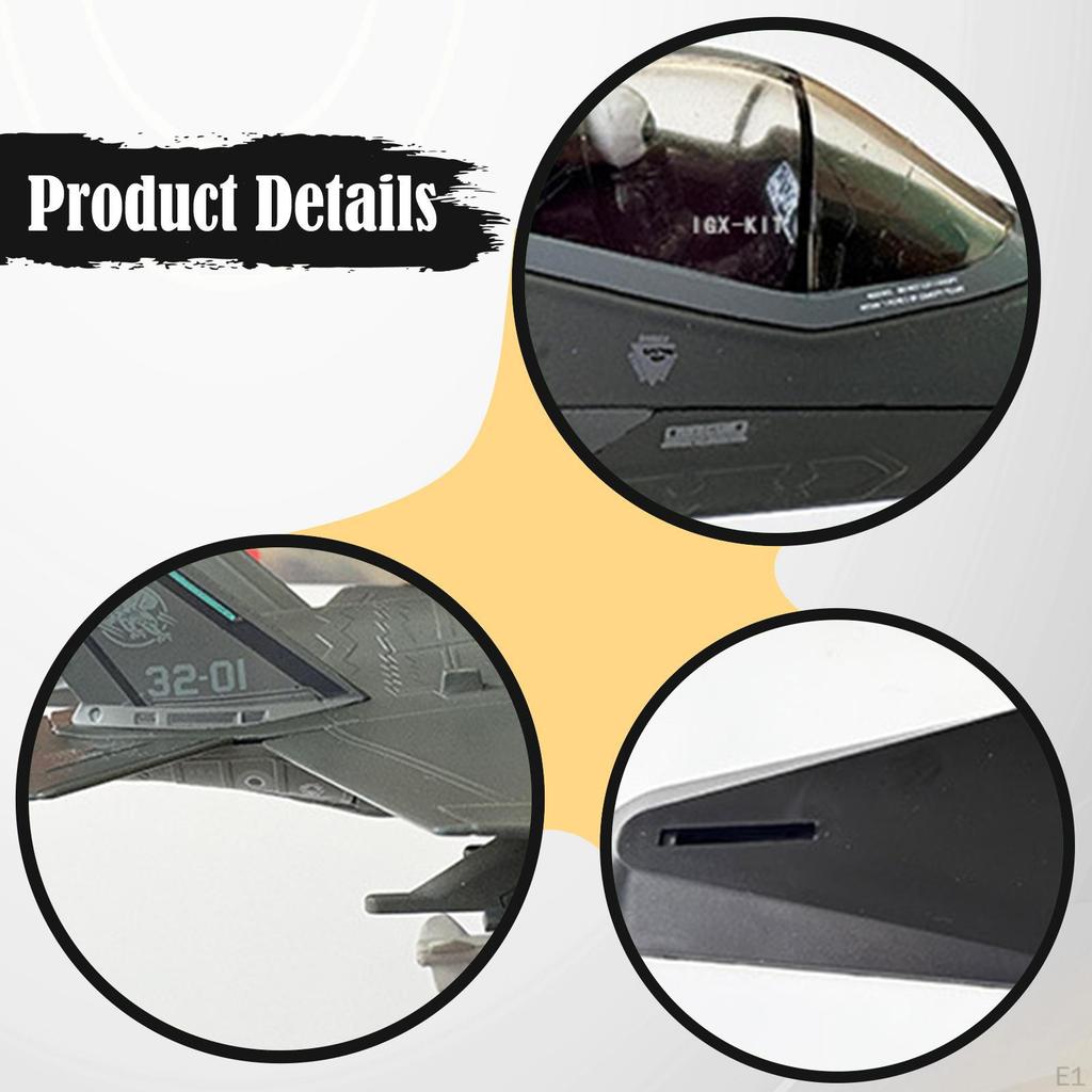1:72 F-35A Diecast Fighter Attack Aircraft Model Collections with Base Airplane for Bar TV