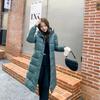 Зимние пуховые хлопковые куртки Женская одежда Длинные парки Тонкие теплые зимние пальто с капюшоном Женские черные пальто