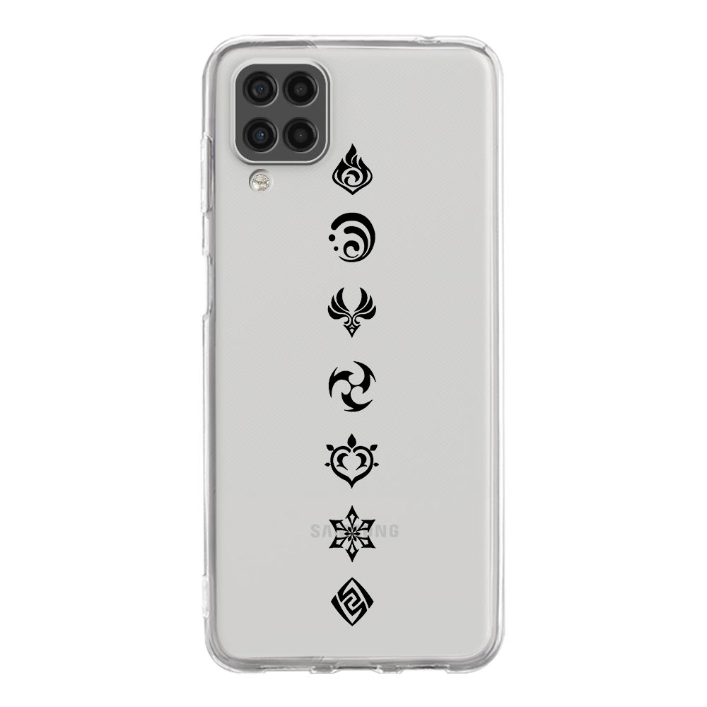 Милый чехол для телефона с логотипом Genshin Impact для Samsung A51 A71 A21S A12 A11 A31 A41 A01 A03S A13 A33 A73 A53 A52 A32 5G A23 Прозрачная крышка