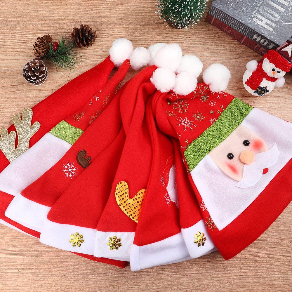 Merry Christmas Cartoon Classic Festival Supplies Plush Santa Claus Cap Christmas Hat