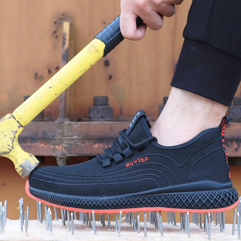Мужские кроссовки со стальным носком, противоударная рабочая обувь, противопрокольная, противоскользящая, рабочая защитная обувь, защитная обувь, мужские и женские рабочие защитные ботинки, дышащие