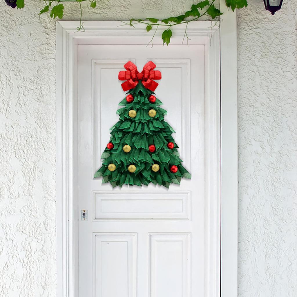 Christmas Wreath Door Hanging Wreath Christmas Tree Ornament Front Door Party Decoration Supplies Holiday Gift For Friends
