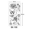 Women Sexy Temporary Tattoo Stickers Black Roses Pattern Full Flower Design Used for Arm Body Art Big Large Fake Tattoo Stickers