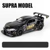Масштаб 1/22 Toyota Supra Металлическая гоночная модель автомобиля Литье под давлением Звук и Свет Украшения для витрины магазина Автомобили Коллекционные ornaments
